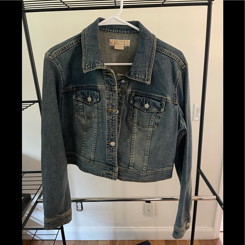 Michael Kors cropped jean jacket - size large